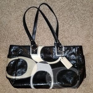 Coach patent leather tote